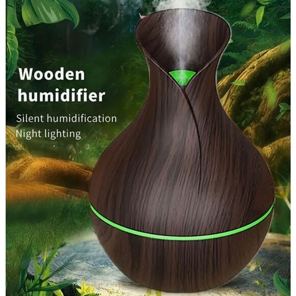 YAIAWISU USB Ultrasonic Air Humidifier with Essential Oil Diffuser, 7 Color LED - Picture 3 of 5